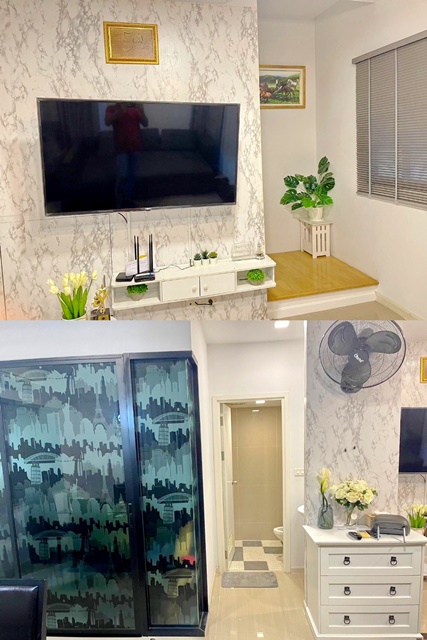 MRT ราษฎร์พัฒนา ซอยมิสทีน ให้เช่าทาวน์โฮมหรู 2 ชั้น หลังมุม เฟอร์ครบ ตกแต่งพร้อม 34ตรว. 140ตรม.  3นอน 2จอดรถ 3แอร์ ตลาดน้ำขวัญเรียม