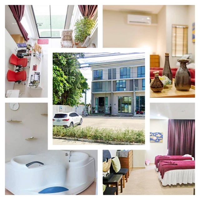 นวด อุปกรณ์ครบ พระจอมลาดกระบัง สนามบินสุวรรณภูมิ 4กม. 225 ตรม.ให้เช่า ร้าน Wellness สปา  หลวงแพ่ง อาคารพาณิชย์ 4 ชั้น 30ตรว. 3น้ำ 