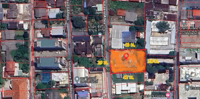 ขายที่ดิน สุทธิสาร ซอยอินทามระ 25 เนื้อที่ 307 ตรว. ทำเลทอง ใจกลางเมือง ทำเลดี เดินทางสะดวก เหมาะสร้างโครงการ