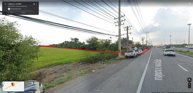 ขายที่ดินติดถนนพหลโยธิน ฝั่งขาเข้ากรุงเทพฯ  ต.สนับทึบ อ.วังน้อย จ.อยุธยา