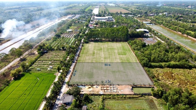 คลอง10 หนองเสือ ที่ดินติดถนนลาดยาง 2 ไร่ ซอยเทศบาล 5