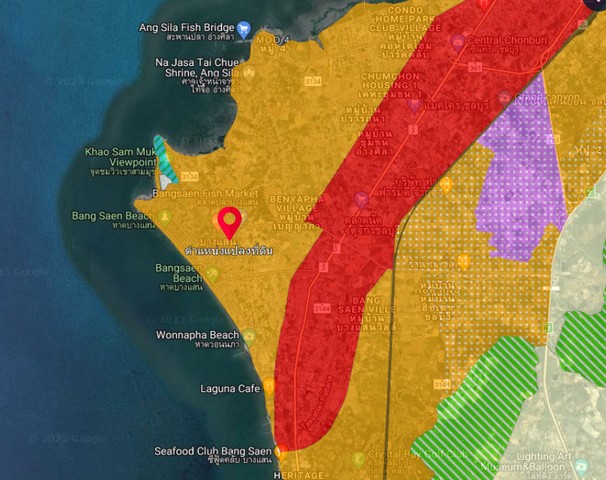 ขายด่วน ๆ พื้นที่ดิน ที่ดิน บางแสน  14000000 BAHT ใกล้ มหาวิทยาลัยบูรพา: 1.3 กิโลเมตร สวยที่สุดในย่าน