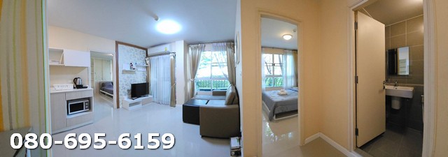 ขาย D sign คอนโด พื้นที่ 61 ตรม 2 ห้องนอน 2 ห้องน้ำ ชั้น 1 ข้างเซ็นทรัลเฟสติเวล วิวสวนและสระว่ายน้ำ