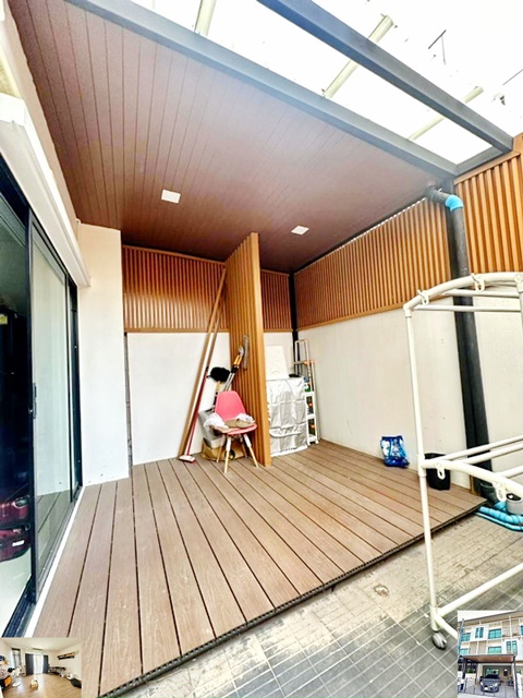 Patio ศรีนครินทร์-พระราม 9 ให้เช่าทาวน์โฮม 3 ชั้น MRT ศรีกรีฑา บ้านไม่ร้อน 19ตรว. 148ตรม. ธัญญะ ช็อปปิ้ง พาร์ค  3นอน 3น้ำ 2จอดรถ 4แอร์ 