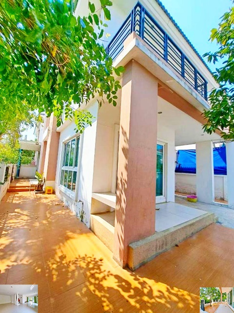  หลังมุม 40ตรว.วัดเสาธงหิน  MRT บางพลู ให้เช่าบ้าน 2 ชั้น สไตล์บ้านเดี่ยว 140ตรม. ต่อเติมด้านหลัง 3นอน 3น้ำ 2จอดรถ 3แอร์ ตลาดเจ้าพระยา