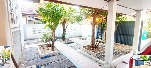 ให้เช่าบ้านเดี่ยว 1 ชั้น MRT วงแหวนรามอินทรา สวนรอบบ้าน 48ตรว. 150ตรม. รักสัตว์ 3นอน 1น้ำ 2จอดรถ 4แอร์ เดินทางสะดวก แฟชั่น ไอส์แลนด์