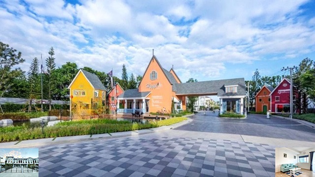  หน้าบ้านทิศเหนือ ให้เช่าทาวน์โฮม 2 ชั้น บ้านใหม่ ม.รามคำแหง 2 29ตรว. 124ตรม. ถนนเมน 4 เลน 3นอน 3น้ำ 4จอดรถ 4แอร์  MRT ศรีเอี่ยม