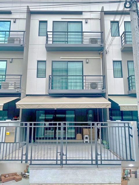 ขาย-เช่าทาวน์เฮาส์ 3 ชั้น พระราม5 MRT แยกติวานนท์ 3 กม.18ตรว. 145ตรม.ทำเลดีมาก 3นอน 3น้ำ 2จอดรถ 4แอร์ เดินทางสะดวก ตลาดศรีเมืองนนท์