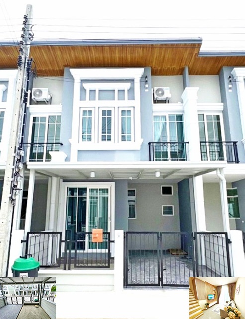 สุขุมวิท113 MRT สำโรง 1 กม ลาซาล ให้เช่าทาวน์โฮม 2 ชั้น 18ตรว. 110ตรม. พลุกพล่าน 2นอน 2น้ำ  3แอร์ อิมพีเรียลเวิลด์ สำโรง 