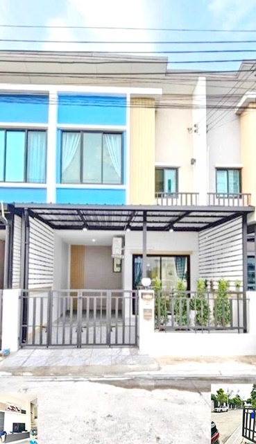 รามอินทรา ให้เช่าทาวน์เฮาส์ 2 ชั้น ทำเลดี หน้าบ้านไม่ชนใคร 20ตรว. 120ตรม. ตลาดน้ำพระยาสุเรนทร์ 3นอน 2น้ำ 1จอดรถ 2แอร์ MRT คู้บอน