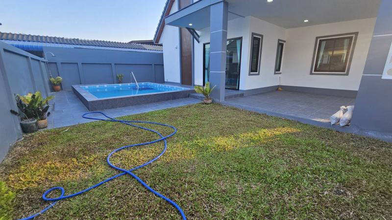 บ้านเดี่ยว โครงการ บ้านปัณณ์สุข 3 พูลวิลล่าบ้านเดี่ยว สไตล์ นอร์ดิค หลังคาสูง พร้อมสระว่ายน้ำ