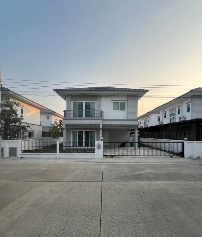 CH1047 ให้เช่าบ้านเดี่ยว 3 นอน ย่านบ้านกล้วย ไทรน้อย บางบัวทอง เฟอร์ครบ