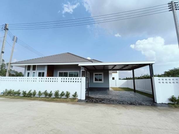 บ้านสวยสร้างใหม่ ใกล้เมือง 2.05 ล้าน 55 ตรว. บ้านชั้นเดียว ตลาดขวัญ ดอยสะเก็ด แปลงมุม บรรยากาศดี พื้นที่กว้าง โล่ง โปร่งสบาย เดินทางสะดวก