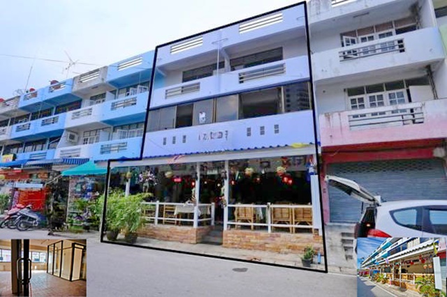 ชะอำ ใกล้ทะเล  มีดาดฟ้า 2 ห้องติดกัน ขาย-เช่าอาคารพาณิชย์ 3 ชั้น หาดบางไทรย้อย 1 กม. 40ตรว. 300ตรม. เฟอร์ครบ3นอน 3น้ำ 1จอดรถ ไทวัสดุ ชะอำ