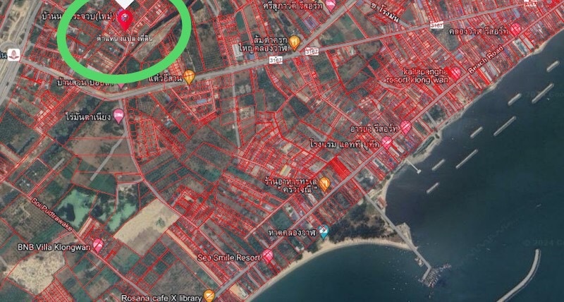 BL143  ขายที่ดิน จ.ประจวบ   ในเมืองใกล้ทะเล   ใกล้ตลาดและห้างร้าน  ที่สวย   ปลูกบ้านได้เลย  น้ำไฟพร้อม มี 2 ล็อค  ขนาดล็อคละ 52 ตรว