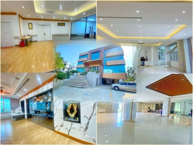 ดาดฟ้า ห้วยขวาง สำนักงาน ให้เช่าอาคารพาณิชย์ 5 ชั้น  ทำเลดีมาก 3งาน 2ตรว. 1,500ตรม.  ติดป้ายโฆษณาขนาดใหญ่ 12นอน 15น้ำ 20จอดรถ