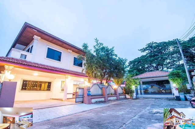 ชับพฤกษ์ สระว่ายน้ำ7นอน ให้เช่าพูลวิลล่า 2 ชั้น ฝั่งทะเล หาดจอมเทียน 700ม. ทำรายวันได้ 122ตรว. 275ตรม. 6น้ำ 3จอดรถ 8แอร์ เฟอร์ครบ