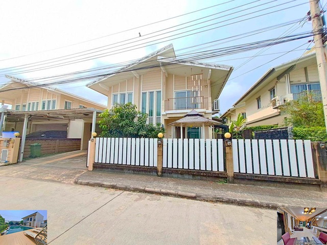 ใหญ่มาก Concordian Inter สุขุมวิท 105 MRT ศรีลาซาล ให้เช่าบ้านเดี่ยว 2 ชั้น ศรีนครินทร์ 55ตรว. 170ตรม. ตกแต่ง 4นอน 4น้ำ 2จอดรถ 5แอร์