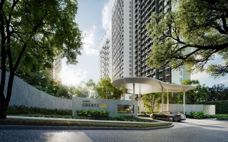 ขายดาวน์ถูกกว่าหน้าโครงการ Noble Create (โนเบิล ครีเอท) ตึก F เลี้ยงสัตว์ได้ 