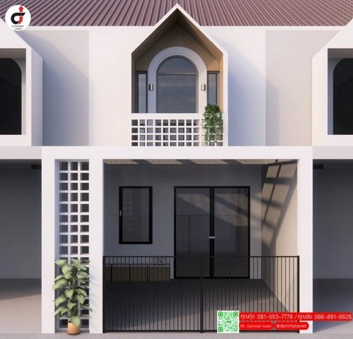 ทาวน์เฮ้าส์ หรรษา มาเจริญ (ซอยสนอง) โครงสร้าง อิฐมอญ แข็งแรง คงทน