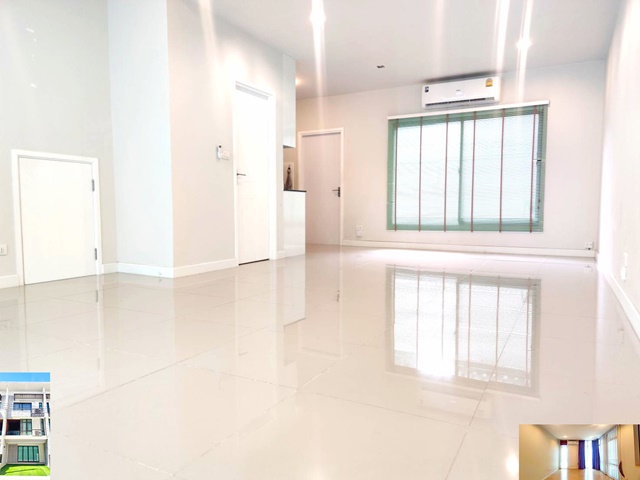 บางนา-ตราด36-52 MRT ศรีเอี่ยม 1 กม. ให้เช่าโฮมออฟฟิศ 3 ชั้น ออฟฟิศ อาศัย 22ตรว. 190ตรม.  เฟอร์พร้อมอยู่ 3นอน 4น้ำ 2จอดรถ 5แอร์ 