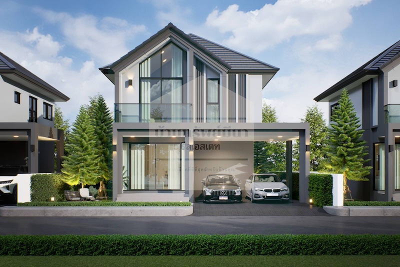 BS823 ขายบ้านเดี่ยว 2 ชั้น โครงการบ้านทรัพย์มีนา3 ปิ่นเกล้า - ศาลายา-กาญจนา  บ้านเดี่ยวหลังใหญ่ อำเภอไทรน้อย นนทบุรี