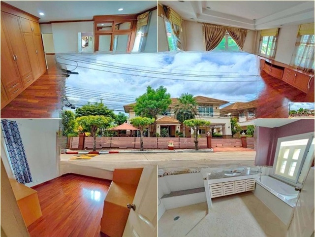 ใหญ่มาก หลังมุม 170ตรว. ท่าอิฐ MRT บางรักใหญ่ 1.5กม. ให้เช่าคฤหาสน์ บ้านเดี่ยวหรู 2 ชั้น 250ตรม. รัตนาธิเบศร์  4นอน 5น้ำ 3จอดรถ ถนนกว้างมาก 