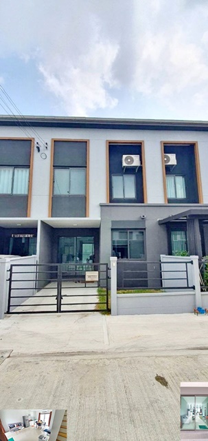 AB บางบ่อ AC บางนา 7กม. เฟอร์ครบ ให้เช่าทาวน์โฮม 2 ชั้น บางนาตราด กม.24 รพ.บางนา2 1 กม.ใกล้คลับเฮาส์ 18ตรว. 95ตรม. รักสัตว์ 2นอน 3แอร์ 