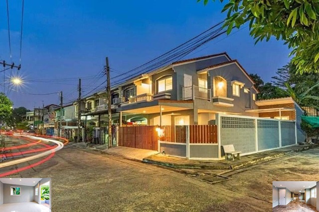 MRT บางกระสอ 1กม. รัตนาธิเบศร์ 20-26 ขาย-เช่าทาวน์เฮ้าส์ 2 ชั้น ติวานนท์ หลังมุม 35ตรว. 175ตรม. ทำเลดีมาก 3นอน 2น้ำ 3จอดรถ 3แอร์