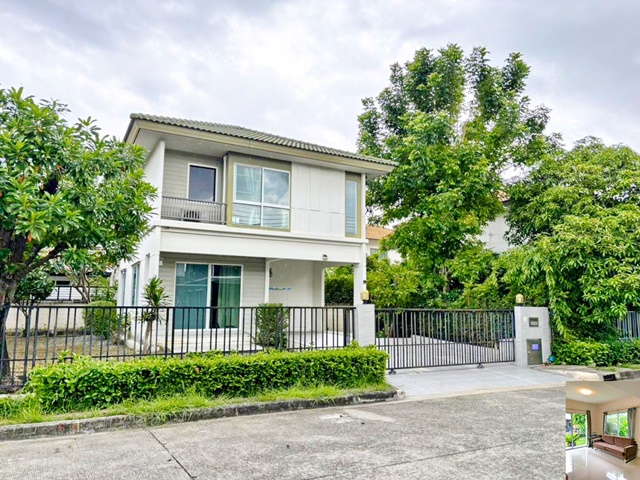 ตลาดหัวตะเข้ใหม่ 1 กม. ลาดกระบัง48-54  ให้เช่าบ้านเดี่ยว 2 ชั้น หลวงแพ่ง 64ตรว. 170ตรม  สวนรอบบ้าน 3นอน 2น้ำ 2จอดรถ 4แอร์ ทำเลดี