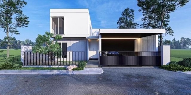 พูลวิลล่าสร้างใหม่ หลังกาดฝรั่ง เฟอร์ครบ หางดง     