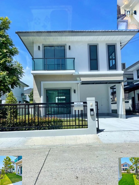 เสาธงสามัคคี ม.อัสสัมชัญ 3 กม. ให้เช่าบ้านเดี่ยว 2 ชั้น สวนรอบบ้าน 60ตรว. 175ตรม. ฟรี Wi-Fi รักสัตว์ 3นอน 3น้ำ 2จอดรถ 4แอร์ โลตัส บางบ่อ