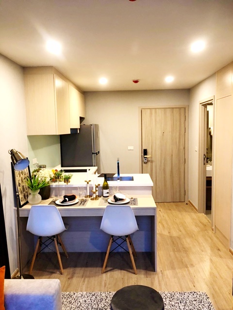 BTS อ่อนนุช 300ม. ให้เช่าคอนโด Penthouse คอนโดเซอริโอ สุขุมวิท 50 ตึก B ชั้น 8 33ตรม. ชั้นบนสุดวิวสวย 1นอน 1น้ำ 1จอดรถ 2แอร์ เฟอร์ครบ 