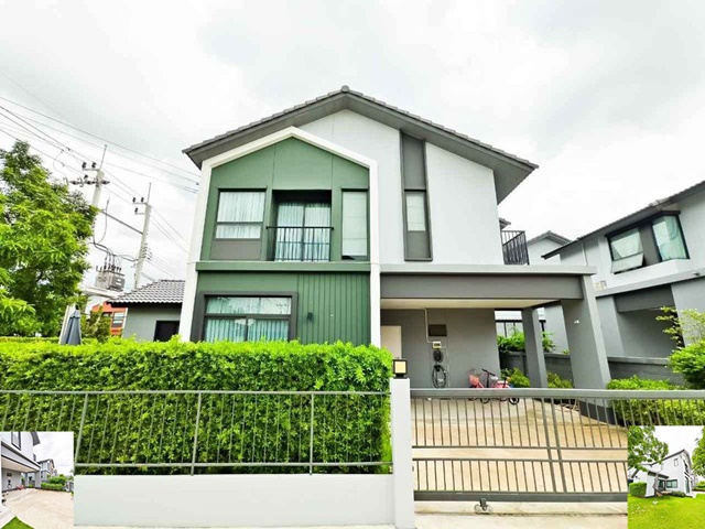 ให้เช่าคฤหาสน์ 4นอน เฟอร์หรูครบ 2 ชั้น ถูกที่สุดใน3โลก ไทรน้อย ตลาดสมบัติบุรี กว้างมาก 55ตรว. 165ตรม. สวนรอบบ้าน 3น้ำ 2จอดรถ  3แอร์  