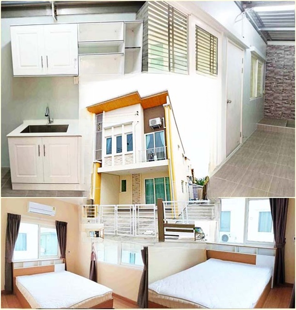  ถูกที่สุดใน3โลก APL สุวรรณภูมิ 2.5กม.4นอน กิ่งแก้ว29-37 ให้เช่าทาวน์โฮม 2 ชั้น หลังริม 22ตรว. 153ตรม. บรรยากาศดี  3น้ำ 3จอดรถ 4แอร์