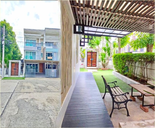 ไม่เคยอยู่ บุญถาวร เฟอร์ครบโรงเรียนเลิศเหล้า 33 ตร.วา โพธาลัย กอล์ฟ  เกษตร-นวมินทร์ 3-4นอน ทาวน์โฮม หลังมุม ให้เช่า 3น้ำ 