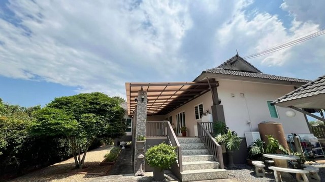 บ้านเดี่ยวยกพื้นสูง สไตล์บ้านสวน ใกล้นานาชาติเปรม สันทราย