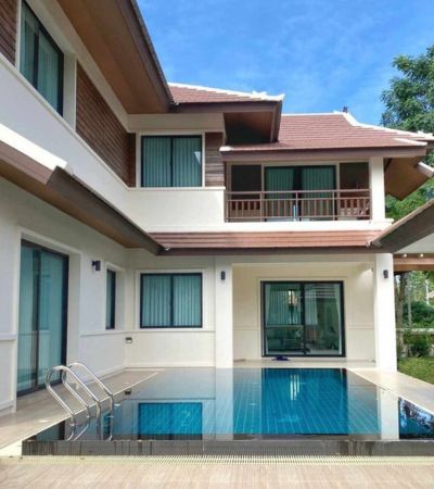 ติดต่อ หลิน 088 598 6998 Line ID: positive.agราคา 17,680,000 บาทพูลวิลล่าส่วนตัว 2 ชั้น ตรงข้ามมี โรงแรม Content Villa ระดับ 5 ดาวสไตล์ล้านนา อ.หางดง จ.เชียงใหม่.5 ห้องนอน  6 ห้องน้ำพื้นที่ทั้งหมหมด 158 ตร.วาพื้นที่ใช้สอย 428 ตรม.ใกล้โรงเรียนนานาชาติ 7 แห่ง 10 นาที.*ไม่มีเสียงรบกวนเครื่องบิน เพื่อนบ้านดี ไม่มีเสียงรบกวนแน่นอน หมู่บ้านเงียบสงบมีรปภ.24ชม. มีสระว่ายน้ำส่วนกลางในโครงการ*.สถานที่ใกล้เคียง- ตลาด