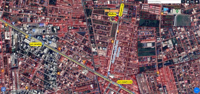 ขายที่ดินติดถนนหลักลาดพร้าว101 ห่างจาก mrt ลาดพร้าว101 เพียง 500 เมตร