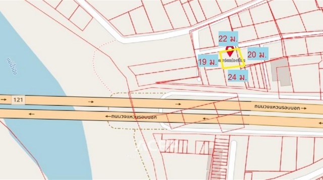 ขายที่ดินเปล่า ถนนวงแหวนสาม ต.สันผีเสื้อ จ.เชียงใหม่ 120 ตร.ว.