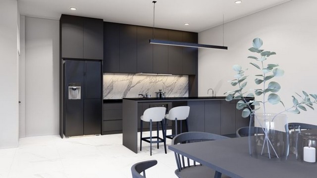 พูลวิลล่าสร้างใหม่ สไตล์โมเดิร์น หลังกาดฝรั่ง เฟอร์ครบ