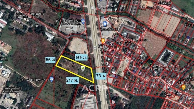 ขายที่ดินติดถนนซุปเปอร์ไฮเวย์ เชียงใหม่-ลำปาง จ.ลำพูน 7-2-40.9 ไร่