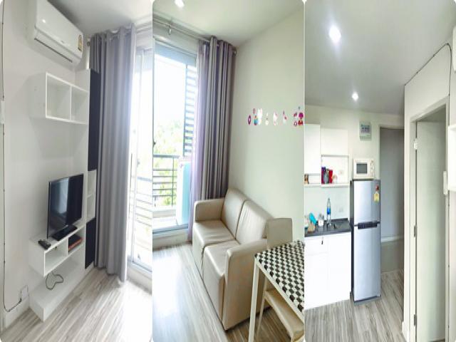 เฟอร์ครบ 28ตร.ม. S9 สัมมากร ค.ซักผ้า!  1 น้ำ ตึกC ชั้น7 ให้เช่าคอนโด 1 นอน MRT บางรักใหญ่