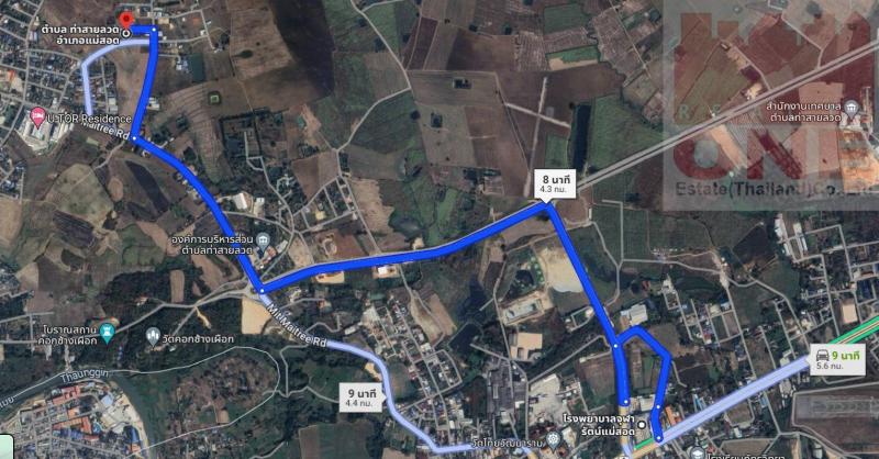 ขายที่ดิน ถมแล้ว 172 ตารางวา ต.ท่าสายลวด อ.แม่สอด จ.ตากรหัสทรัพย์ C26635 / C26636รายละเอียด• ขนาดรวม 172 ตารางวา ผังสีชมพู เหมาะกับทำที่พักอาศัย• มี2โฉนด แปลงละ 86 ตารางวา• จากที่ดินออกมาถึงถนนมิตรไมตรี ประมาณ 500 เมตรที่ตั้ง ต.ท่าสายลวด อ.แม่สอด จ.ตากGoogle maphttps://maps.app.goo.gl/s62JDvEEnchxYy8i7******ขาย 1,600,000บาท*****สถานที่ใกล้เคียง• ท่าอากาศยานนานาชาติ แม่สอด ขับรถเพียง 10 นาที• องค์การบริหารส่วนตำบลท่าสายลว