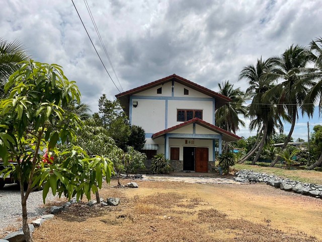 ขายบ้านพร้อมสวนมะพร้าว 9ไร่ 20 ตรว.  ติดถนนติดคลอง  บ้านแพ้ว  สมุทรสาคร    ZW435