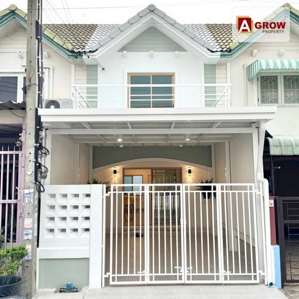 ม. พฤกษา30/1 ซอย14 บ้านพร้อมอยู่รีโนเวทใหม่ ทำสีใหม่ภายในภายนอก ต่อเติมเทอเรสหน้าบ้านชั้นสองสวย ๆ