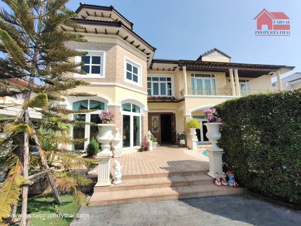 ขายบ้านคฤหาสน์ 2ชั้น สระว่ายน้ำ เนื้อที่ 200ตร.ว  5ห้องนอน 5ห้องน้ำ เฟอร์นิเจอร์ครบ ถนนเลียบทางด่วน ลาดพร้าว ขาย 60ล้าน