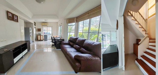 MRT รถไฟฟ้าสายสีม่วง คลองบางไผ่ 3.7กม. ให้เช่าบ้านเดี่ยว 2ชั้น เฟอร์ครบ 4นอน 2น้ำ รร.กสิณธรเซนต์ปีเตอร์ 2.7 กม. 56 ตรว. 250ตรม. 5 แอร์