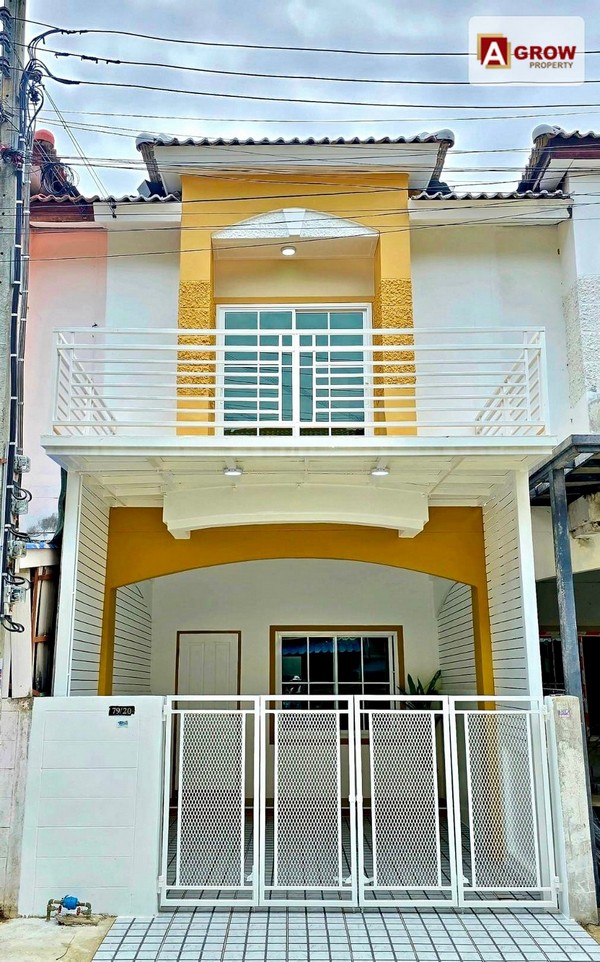 ม. นันทิชา4 ไทรน้อย นนทบุรี บ้านตกแต่งใหม่ทั้งหลัง มีเทอเรสหน้าบ้าน พร้อมเข้าอยู่ได้เลย