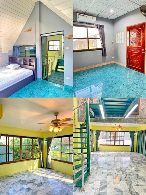 รัชดาภิเษก9-17 MRT สุทธิสาร 690ม. ให้เช่าทาวน์เฮาส์ 2 ชั้น+ ดาดฟ้า 26ตรว. 175ตรม.  ทำเลทอง สะดวกมาก 2นอน 2น้ำ 2จอดรถ 3แอร์